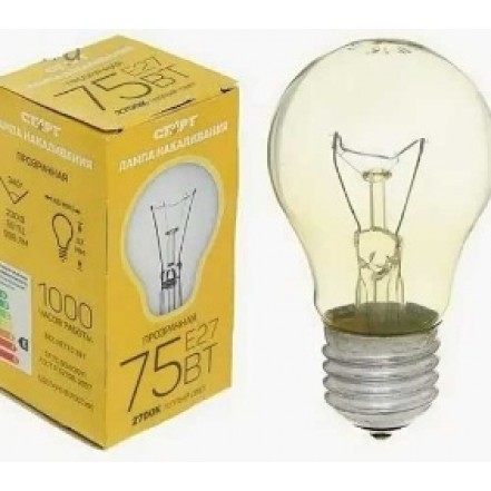 Лампа Накаливания Прозрачная Старт 75вт Е27