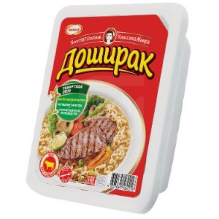 Лапша Доширак чашка со вкусом Говядины красная